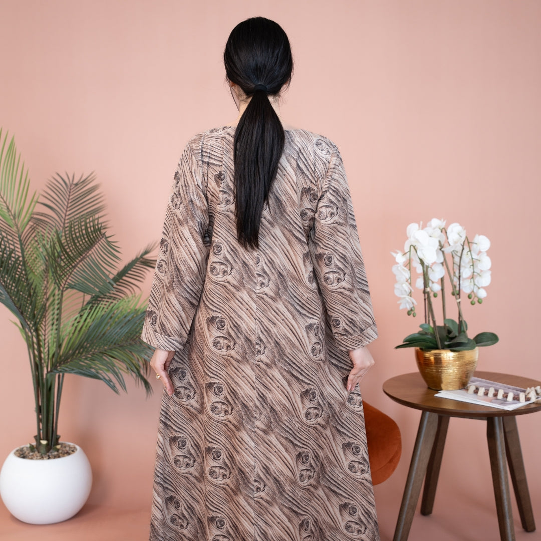 Elegant winter jalabiya with a distinctive modern design - 4573