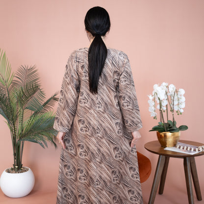 Elegant winter jalabiya with a distinctive modern design - 4573