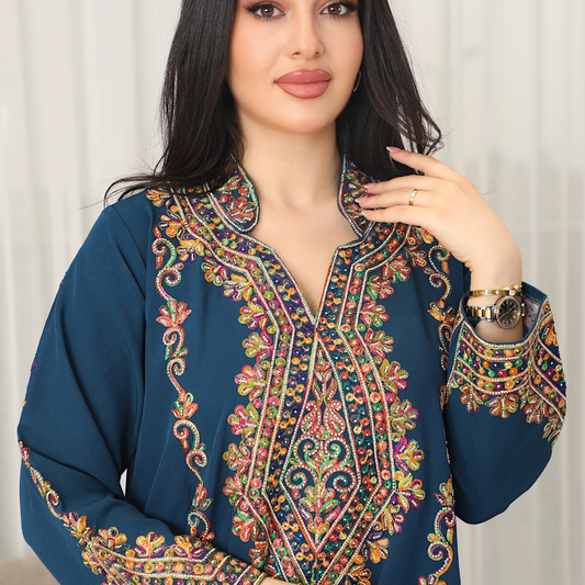BintAlBilad Saudi Summer Jalabiya For Women New Collection Luxury Designs - 4325