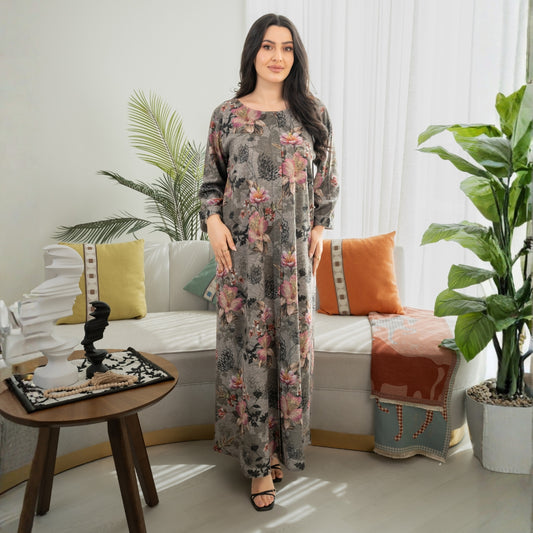 Elegant winter jalabiya with a distinctive modern design - DB237