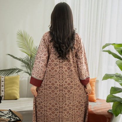 Elegant winter jalabiya with a distinctive modern design - 4598