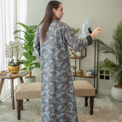 Elegant winter jalabiya with a distinctive modern design - 4535