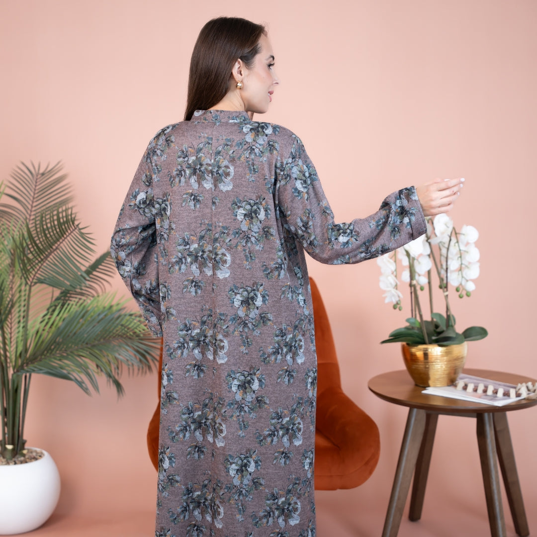 Elegant winter jalabiya with a distinctive modern design - DB222