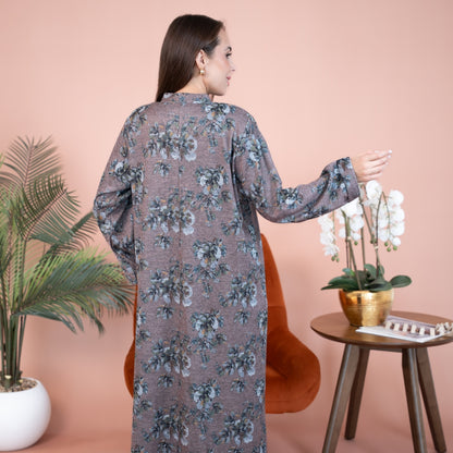 Elegant winter jalabiya with a distinctive modern design - DB222