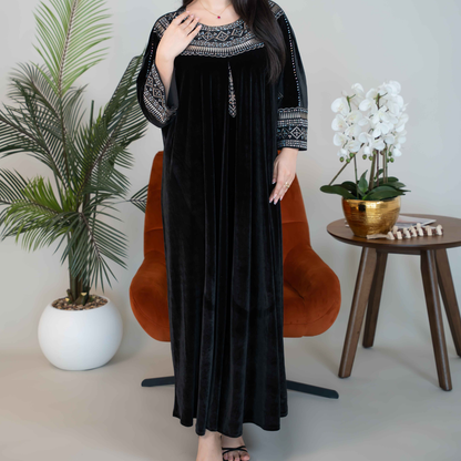 Elegant winter jalabiya with a distinctive modern design - 4531