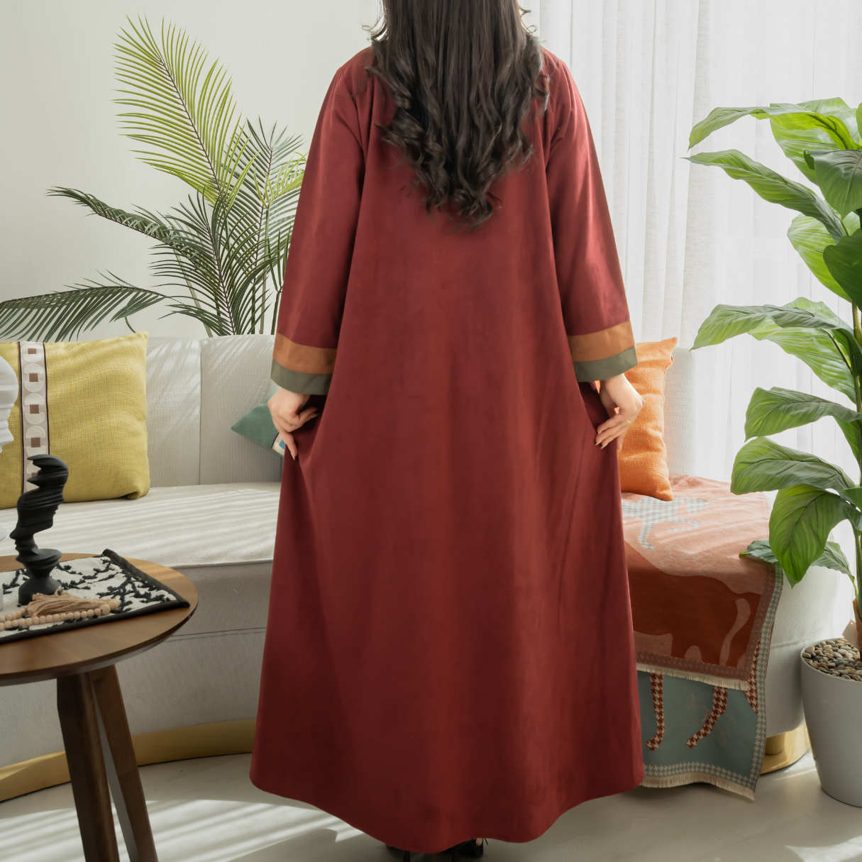 Elegant winter jalabiya with a distinctive modern design - 4602