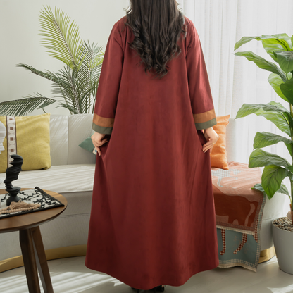 Elegant winter jalabiya with a distinctive modern design - 4602