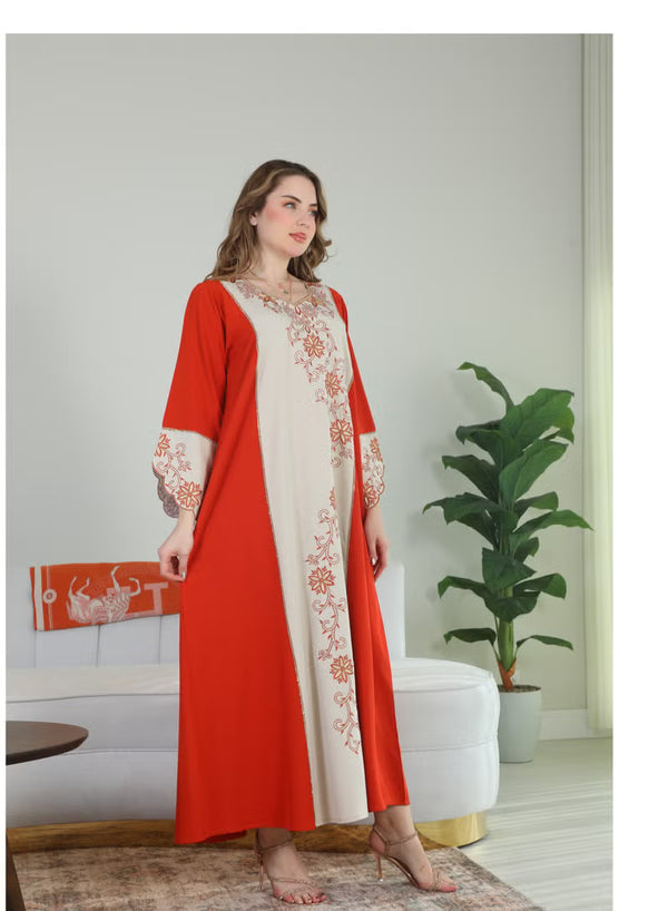 BintAlBilad Saudi Summer Jalabiya For Women New Collection Luxury Designs - ZR440