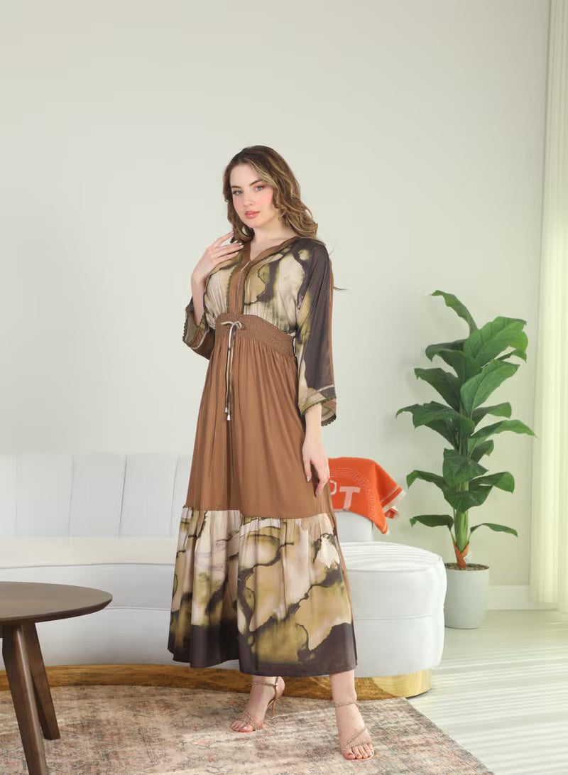 BintAlBilad Saudi Summer Jalabiya For Women New Collection Luxury Designs - ZR506