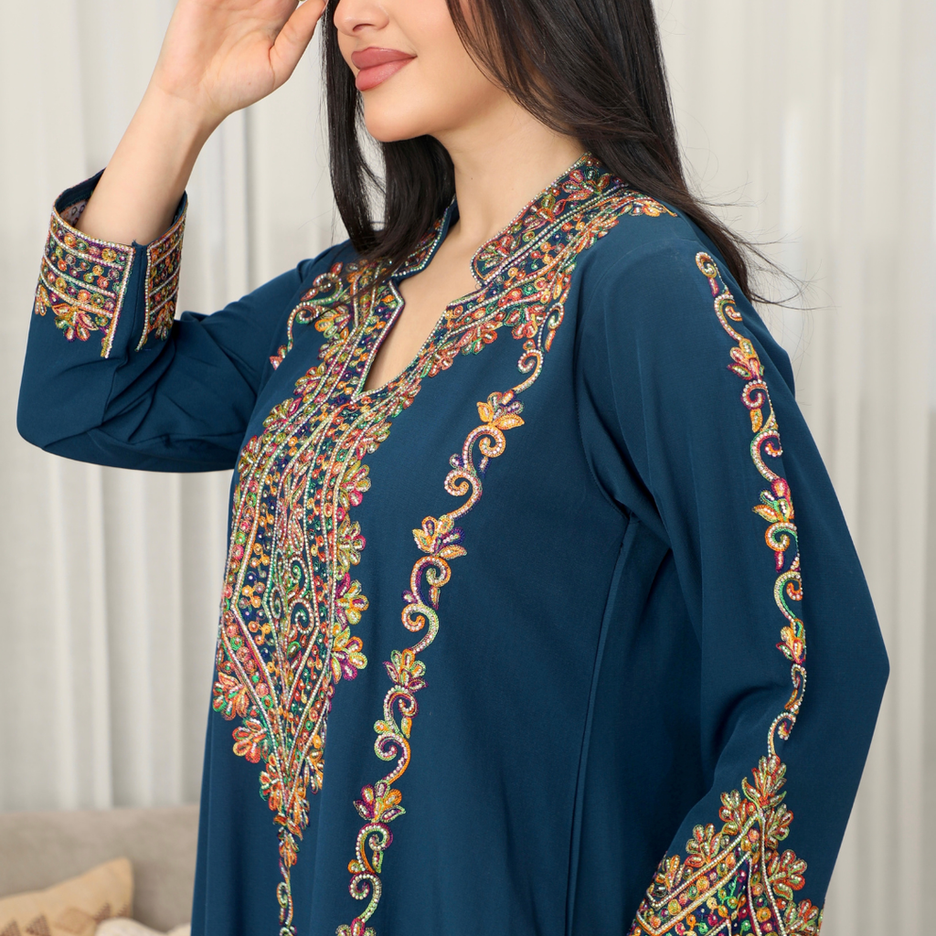 BintAlBilad Saudi Summer Jalabiya For Women New Collection Luxury Designs - 4325