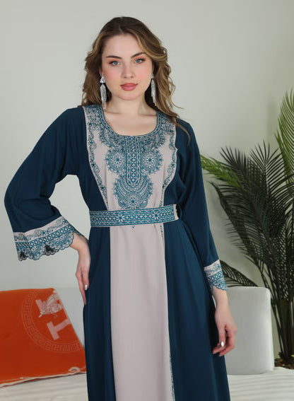 BintAlBilad Saudi Summer Jalabiya For Women New Collection Luxury Designs - 4123-LB