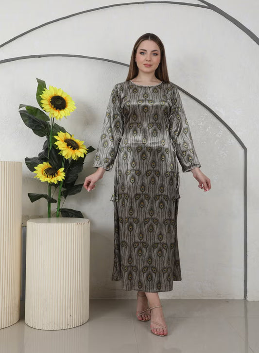 BintAlBilad Saudi Winter Jalabiya For Women Premium Collection Luxury Designs - 4196