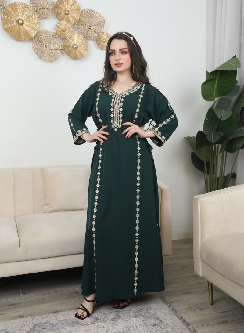 BintAlBilad Saudi Summer Jalabiya For Women New Collection Luxury Designs - 3913