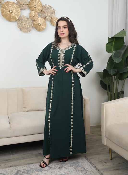 BintAlBilad Saudi Summer Jalabiya For Women New Collection Luxury Designs - 3913