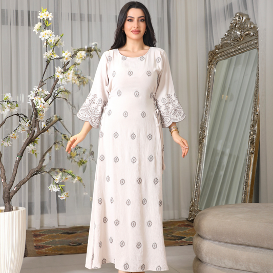 BintAlBilad Saudi Summer Jalabiya For Women New Collection Luxury Designs - 4370