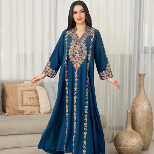 BintAlBilad Saudi Summer Jalabiya For Women New Collection Luxury Designs - 4325