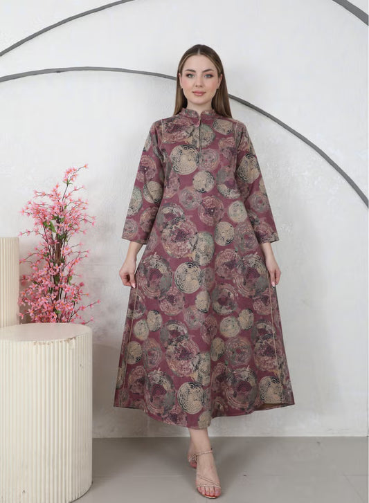 BintAlBilad Saudi Winter Jalabiya For Women Premium Collection Luxury Designs - 4186