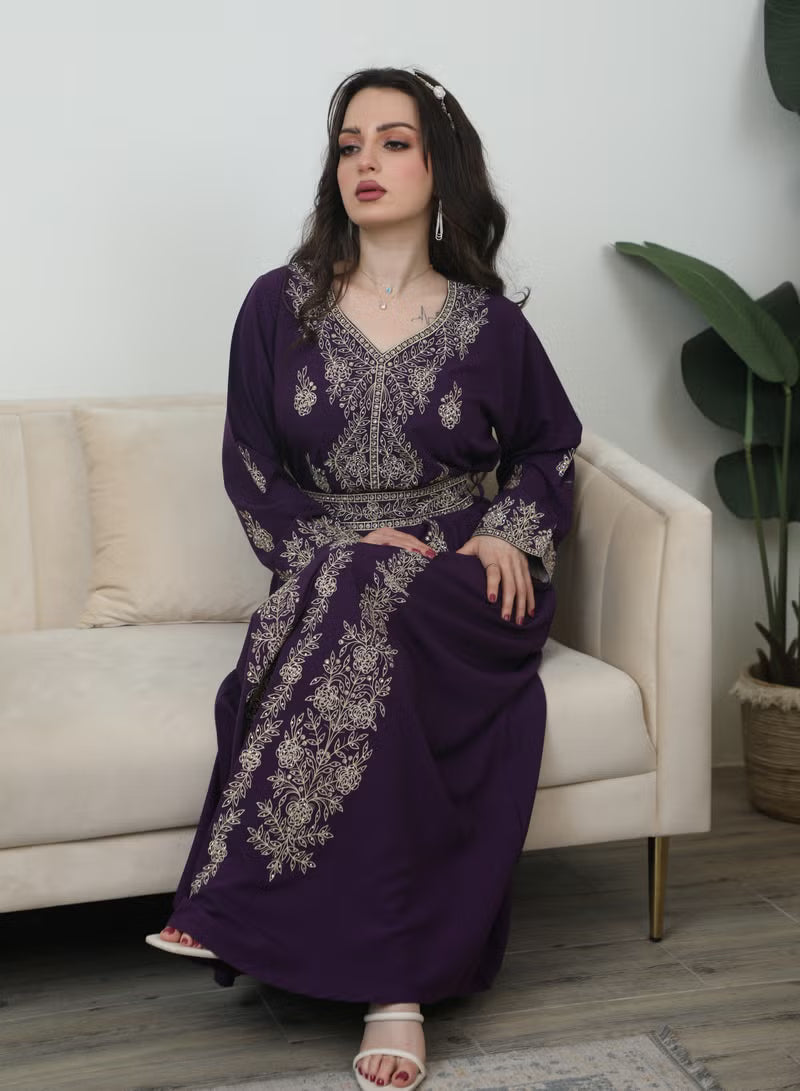 BintAlBilad Saudi Summer Jalabiya For Women New Collection Luxury Designs - 3939