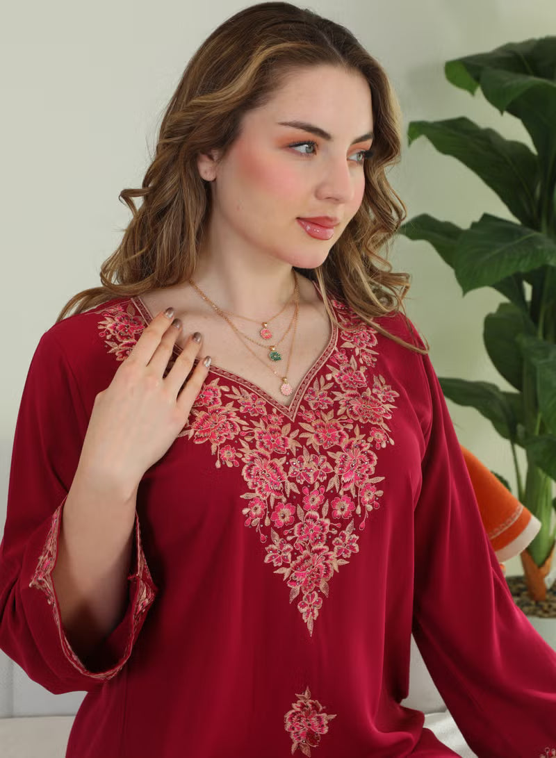 BintAlBilad Saudi Summer Jalabiya For Women New Collection Luxury Designs - 4093