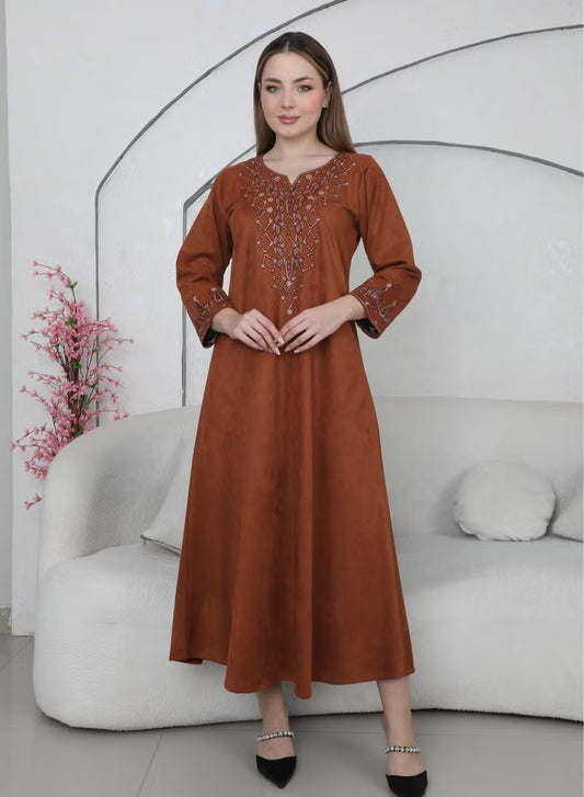 BintAlBilad Saudi Winter Jalabiya For Women Premium Collection Luxury Designs - ZR480