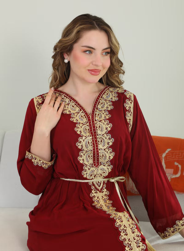 BintAlBilad Saudi Summer Jalabiya For Women New Collection Luxury Designs - 4029