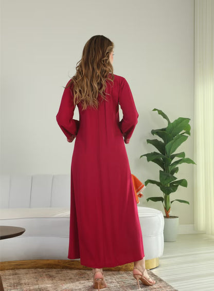 BintAlBilad Saudi Summer Jalabiya For Women New Collection Luxury Designs - 4093