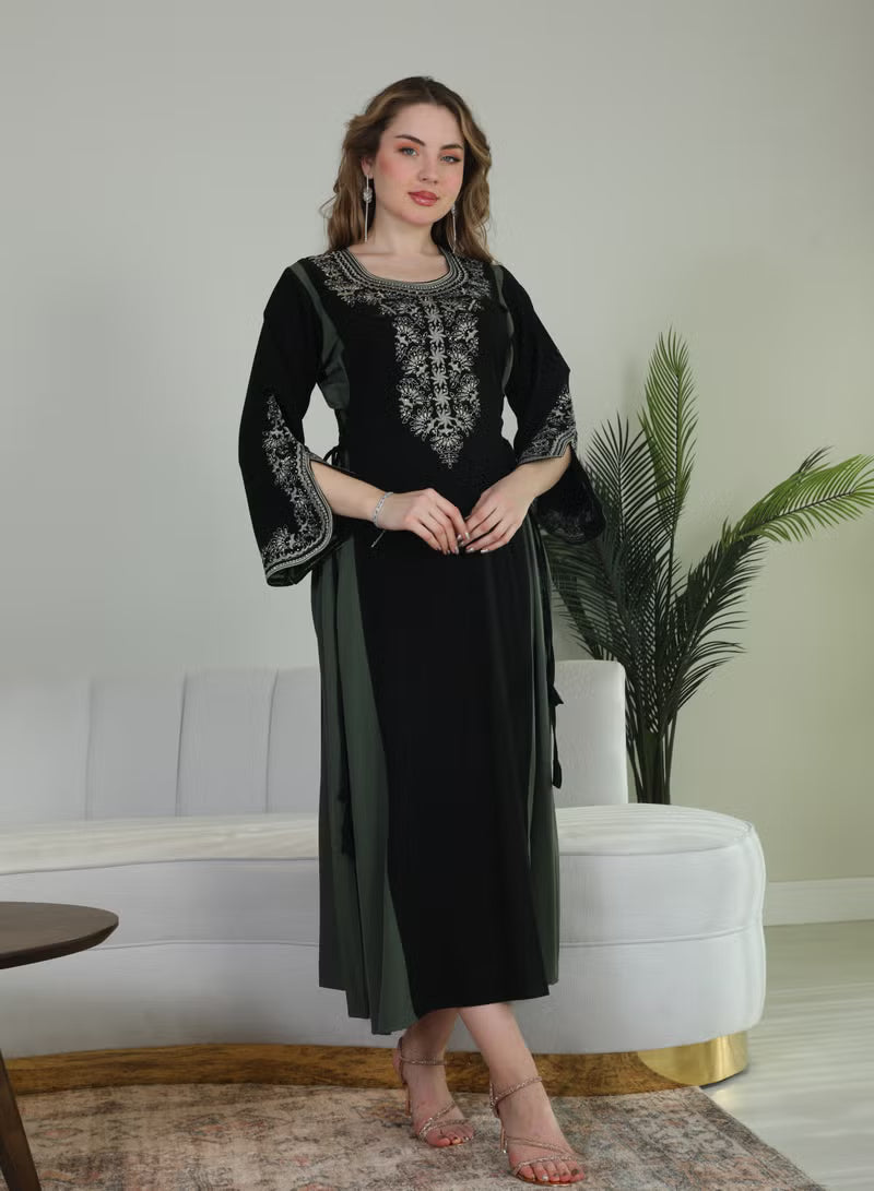 BintAlBilad Saudi Summer Jalabiya For Women New Collection Luxury Designs - 4092