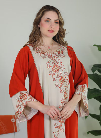 BintAlBilad Saudi Summer Jalabiya For Women New Collection Luxury Designs - ZR440