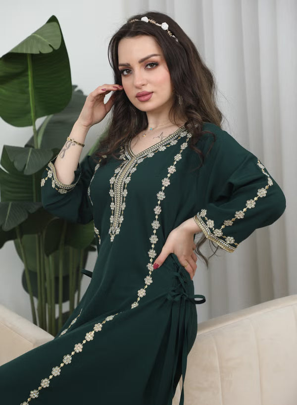 BintAlBilad Saudi Summer Jalabiya For Women New Collection Luxury Designs - 3913