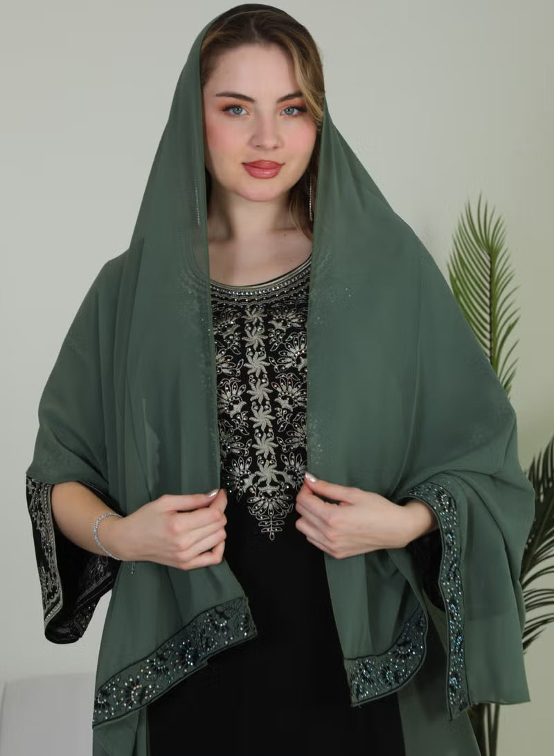 BintAlBilad Saudi Summer Jalabiya For Women New Collection Luxury Designs - 4092