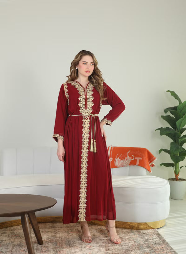 BintAlBilad Saudi Summer Jalabiya For Women New Collection Luxury Designs - 4029