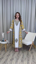 BintAlBilad Saudi Summer Jalabiya For Women New Collection Luxury Designs - 4071